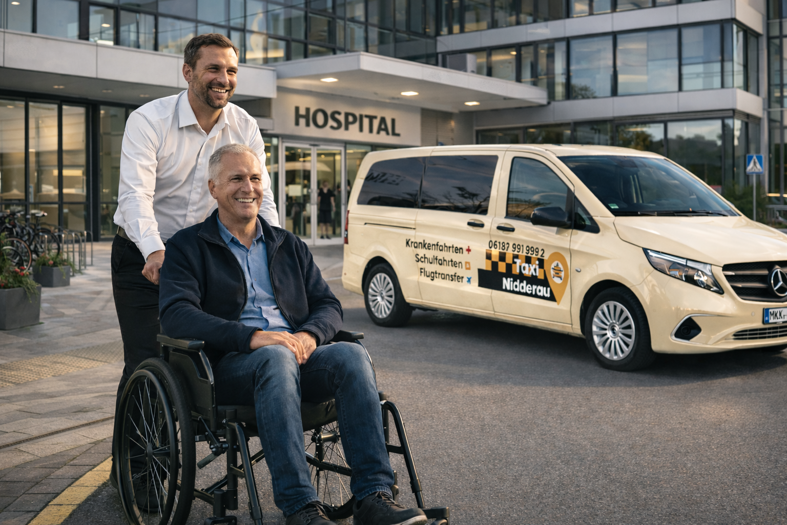 Barrierefreie Krankenfahrt mit Unterstützung